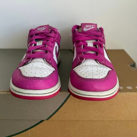 Nike Dunk Low PS “Active Fuchsia” Preschool Kids Sneakers- SZ 13 C - Picture 3 of 14
